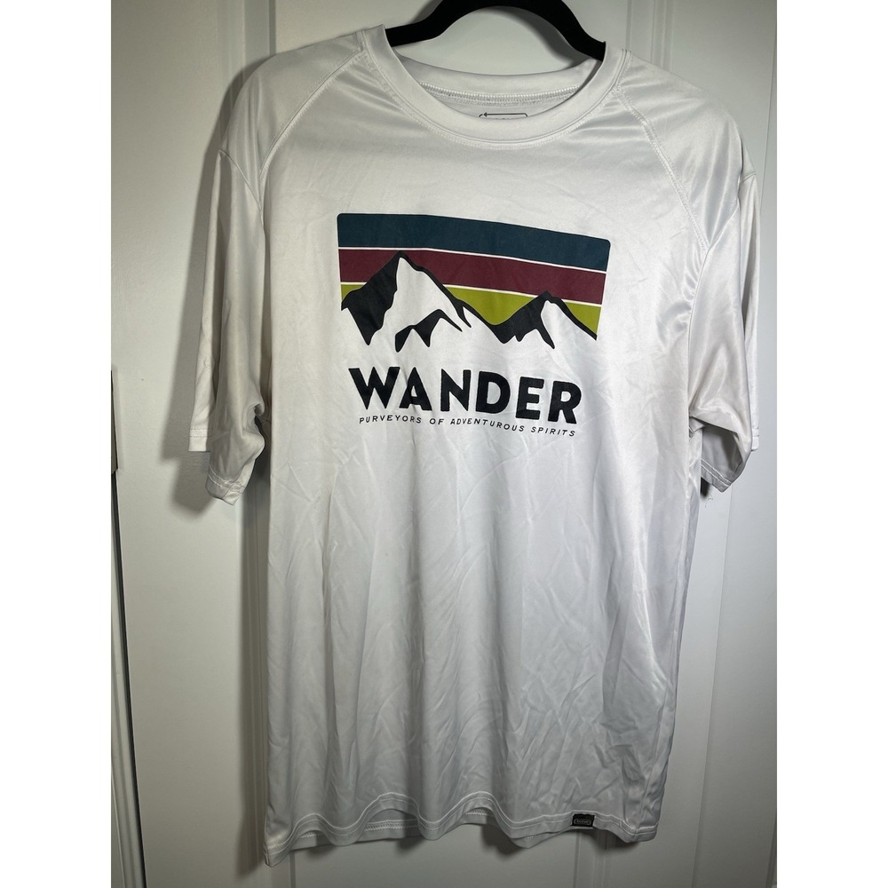 Recover‎ Brand Men's "Wander" White Short Sleeve Shirt Size Large